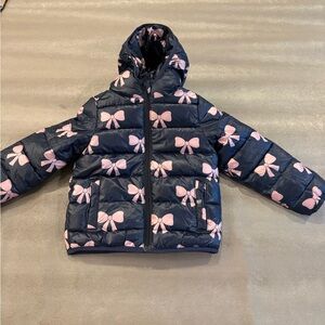 Gymboree Chic Navy Jacket with Pink Bow Design. Size 3T
